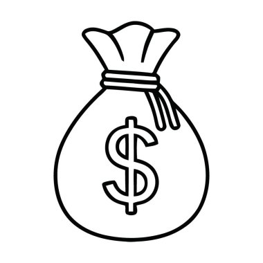 Finansal Konseptler İçin Dolar Sembollü Basit El Çekim Para Çantası