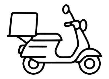 Klasik Retro Teslimat Scooter Motosikleti Kutu Tasarımı