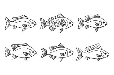 Doğadan İlham Alınan Projeler İçin Minimalist Balık Grafikleri