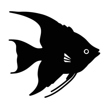 Modern Okyanus Teması İçin Çarpıcı Siyah Melek Balığı Görüntü Grafiği