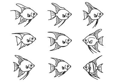 Yaratıcı Projeler için Çeşitli Melek Çizgisi Sanat Resimleri Koleksiyonu