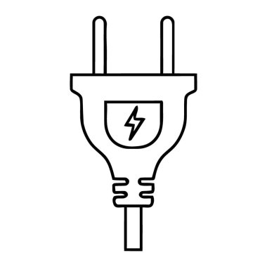 Şimşek Yıldırımı Güç Sembollü Elektrik Eklentisinin Ayrıntılı Tasviri