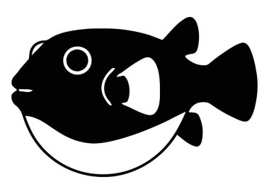 Aerodinamik Su Biçimli Minimalist Kirpi Balığı Silueti