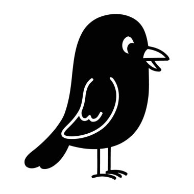 Beyaz Yüz Özellikli Siyah Siluet Çizgi Filmi Aksanı