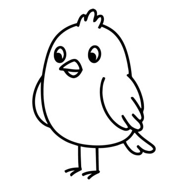 Tatlı bir çizgi film karakteri Tatlı bir ifadeyle Durup İleriye Bakıyor