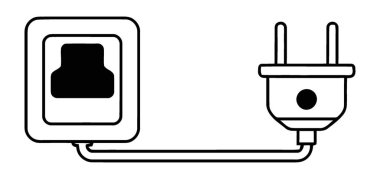 Duvar Soketi ve Elektrik Fişi Kablo Hattı Sanat Simgesi ile Bağlandı