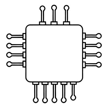 Gelişmiş Dijital Teknoloji Bileşenlerini Temsil eden Karmaşık Mikroişlemci Chip Ana Hattı