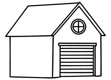 Rolling Door ve Gable çatı tasarımlı Temel Garaj Ana Hattı