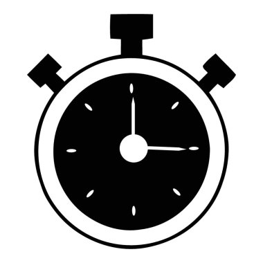 Temel Durak İzleme Silüeti Simgesi Kusursuz Zamanlama ve İlerlemeyi Temsil Ediyor