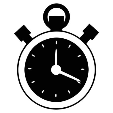 Zaman Ölçümü ve Spor Aktiviteleri için Klasik Durak İzleme Simgesi Simgesi