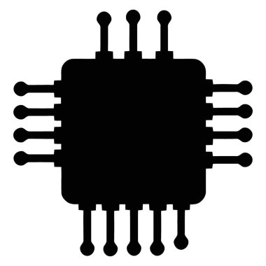 Elektronik Aygıtlar için Gelişmiş Yarı iletken Mikroçip İşlemci Silueti