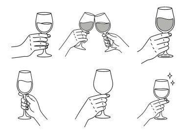 Elleri Tutma Koleksiyonu Çamurlu Bardaklar ve Kutlama İçin Tıkırtı