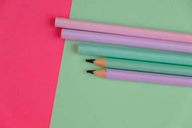 blank paper next to school tools with no word as a template for text space concept. business and education concept