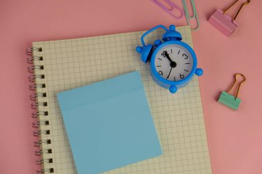 blank paper next to school tools with no word as a template for text space concept. business and education concept