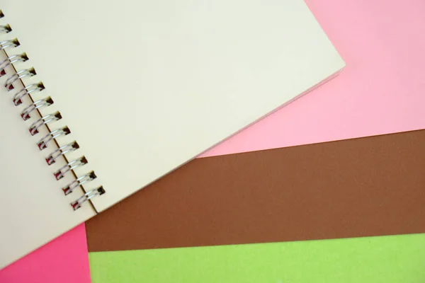 blank paper next to school tools with no word as a template for text space concept. business and education concept