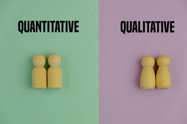 niceliksel ve nitel kelimeli mor ve yeşil kağıt