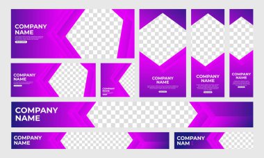 Web Sayfası Başlığı, Sosyal Medya Kapağı, Şablon Tasarımı, Flayer için Soyut Modern Gradyan Web Sancak Şablonu