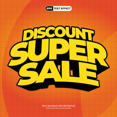 Kalın Süper Satış Tipografi Metin Efekti