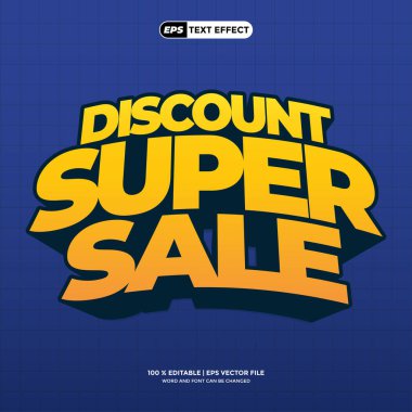Kalın Süper Satış Tipografi Metin Efekti