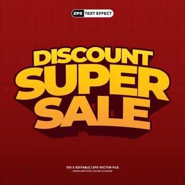 Kalın Süper Satış Tipografi Metin Efekti