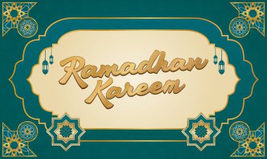 Yeni Ramadhan Kareem Modeli Tasarım Elemanları Grafiksel EPS Vektör Şablonu