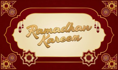 Yeni Ramadhan Kareem Modeli Tasarım Elemanları Grafiksel EPS Vektör Şablonu