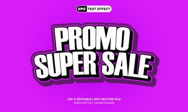 3B Metin Düzenlenebilir Promo Süper Satış