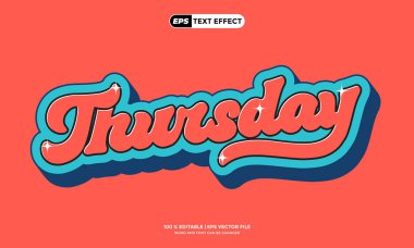 3B Metin Efekti Düzenlenebilir Retro Vektör Biçimi