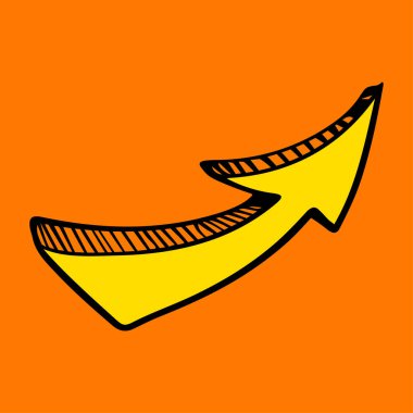 Elle çizilmiş okları illüstrasyon vektör