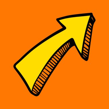 Elle çizilmiş okları illüstrasyon vektör