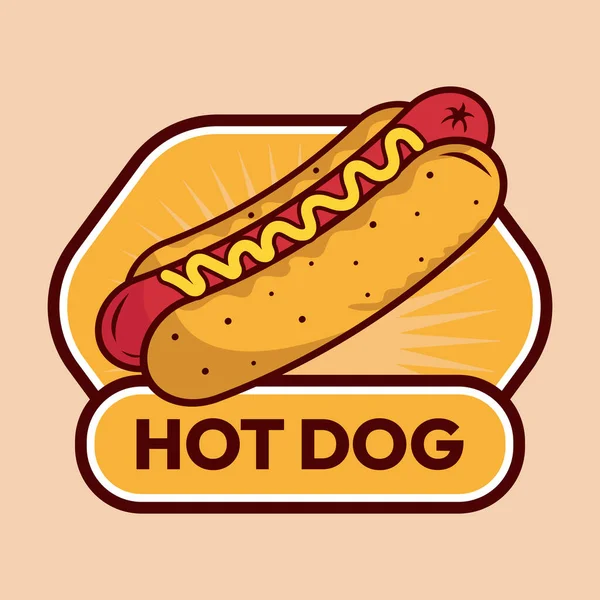 Sosisli sandviç lokanta vektör çizim tasarım