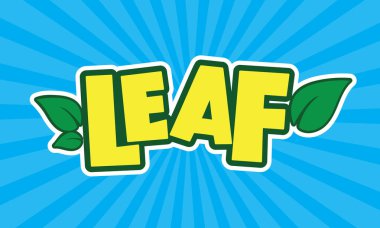 Logo yaprağı metin efekti düzenlenebilir vektör tasarımı