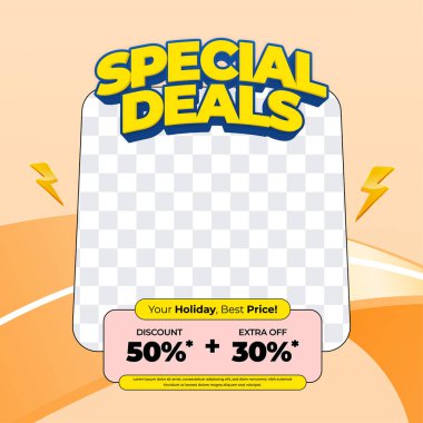 Özel Anlaşmalar Promosyon Tatil Tasarım Şablonu