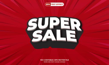 Promo Tasarım için Metin Efekti 3B Vektör Düzenlenebilir