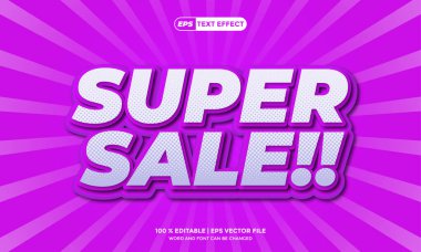 Metin Efekti 3D Vektör Düzenlenebilir Tanıtım Satışı Yeni