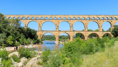Roma Aqueduct Pont du Gard - Akdeniz manzarası Occitanie - Vers-Pont-du-Gard Fransa 2025-06-28