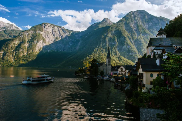 Hallstatt i vyn morgon — Stockfoto