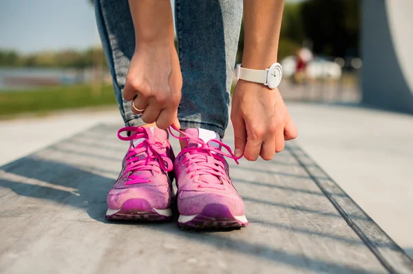 sportswoman on a run in park