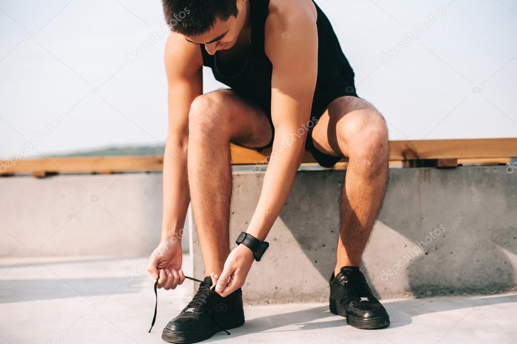 Man outdoor training
