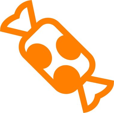 Candy sweets icon in colorful flat line style featuring confection, dessert, treat, bonbon, sugar, snack and related synonym elements for holiday graphics, packaging, party design and decoration