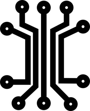 Control Panel Icon Black Line Style Dashboard Symbol of Settings, Switchboard, Console, Interface, Controlbox, Monitor, electrical System, Configuration Vector