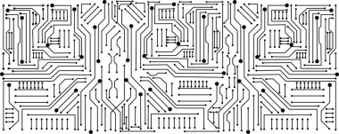 Devre Tahtası Kalıbı Siyah Çizgi Biçimi Mikroçip, İşlemci, Elektronik, Yarı iletken, Teknoloji, Dijital Donanım Vektörü