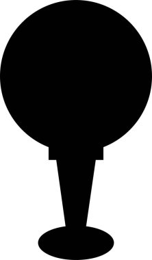 Black Golf Flat Style Vector Icon Sports Equipment Symbol and Recreation Outline Graphic Group Featuring Club, Ball, Tee and Course Elements