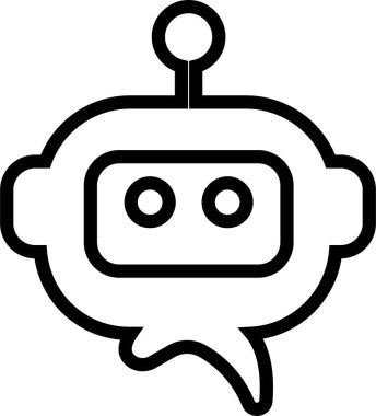 Robot yüz ikonu, yapay zeka yapay sohbet robotu avatar baş sembol paketi, robot otomasyon robotu robot kiti, eş anlamlı robot yapay zeka dijital asistan