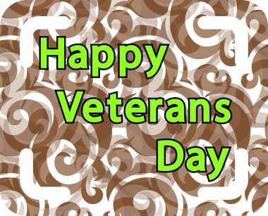 Mutlu Gaziler Günü tebrik kartı koleksiyonu dekoratif girdap desenli arkaplan tasarımı, bayramlık kutlama sanatı haraç, onur, hatırlama, askeri takdir gibi eş anlamlı terimler de dahil.