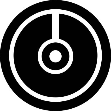 Volume Control Knob Icon Audio Adjustment Dial Vector of Sound Mixer, Music Equalizer, Tuning Button, Level Switch, Radio, Interface Symbol in Black Flat Style