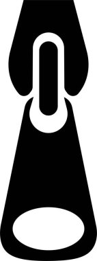 Fermuar Simgesi Fastener, Kaypak ve Zip Sembol Giysileri, Çanta ve Tekstil Aksesuar Moda Aracı, Dikiş, Terzi Kilidi ve Siyah Düz Biçimli Dikiş Tasarımı