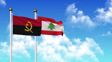 Alfa kanalıyla birlikte kutupta ANGOLA ve LEBANON bayrakları dalgalanıyor