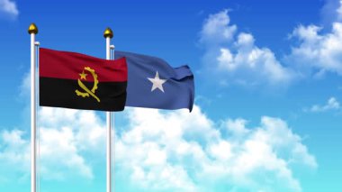 Alfa kanalıyla birlikte kutupta ANGOLA ve SOMALIA bayrakları dalgalanıyor