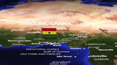 Accra GHANA 'dan Asmara ERITREA' ya bayrak iğneleriyle uçuş